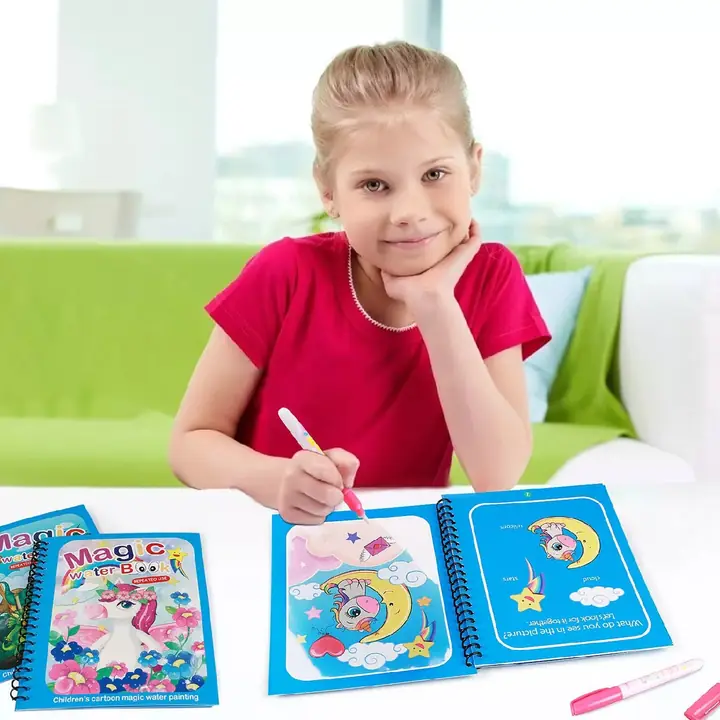 Magic Water Quick Dry Book Water Coloring Book Doodle With Magic Pen Painting Board