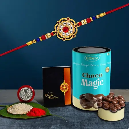 Rakhi (K1_299_cm) Chocolate Magic Rakhi Chocolate For Brother Rakhi With Chocolate Rakhi With Gift