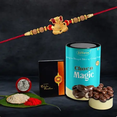 Rakhi (K1_3_cm) Chocolate Magic Rakhi For Brother With Gift Fancy Rakhis For Men Stylish Rakhi