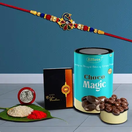 Rakhi (K1_315_cm) Chocolate Magic Rakhi For Brother With Gift Rakhi With Chocolate Rakhi Combo For