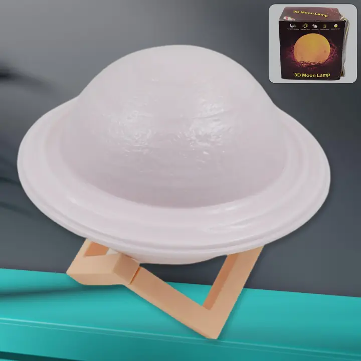 Saturn Lamp Home Decoration Bedside Night Light With Base (1 Pc Multicolor)