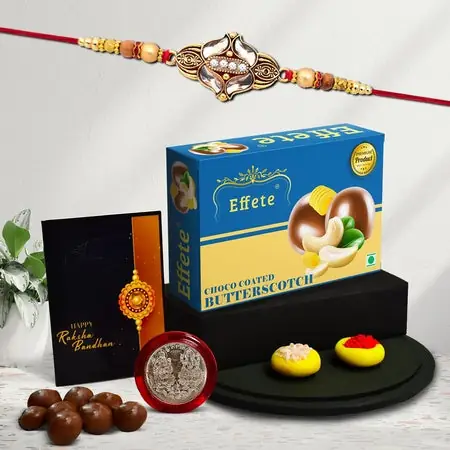 Rakhi (K1_428_bs32) Chocolate Butter Scotch 32gm Rakhi Chocolate For Brother Rakhi With Chocolate