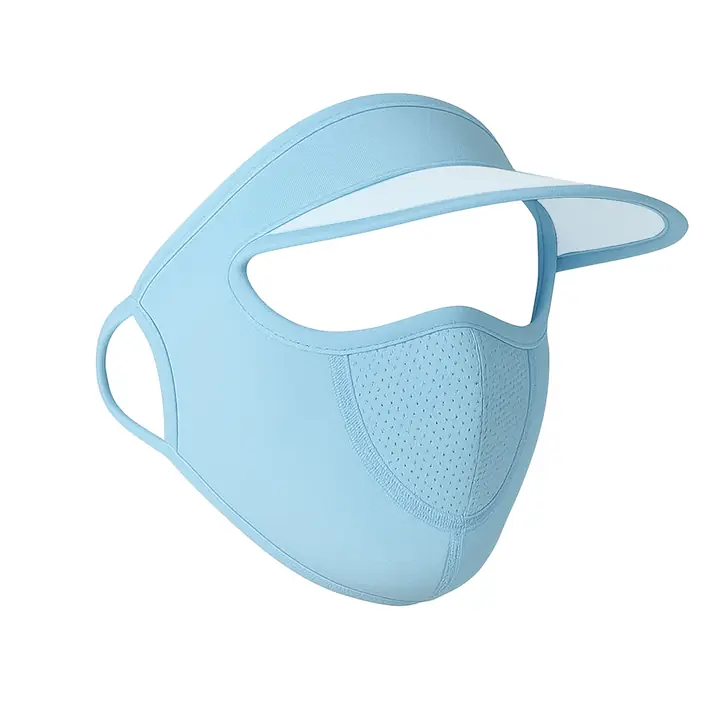 Womens Full Face UV Protection Cap With Built-in Mask And Wide Brim Visor Breathable (1 Pc)
