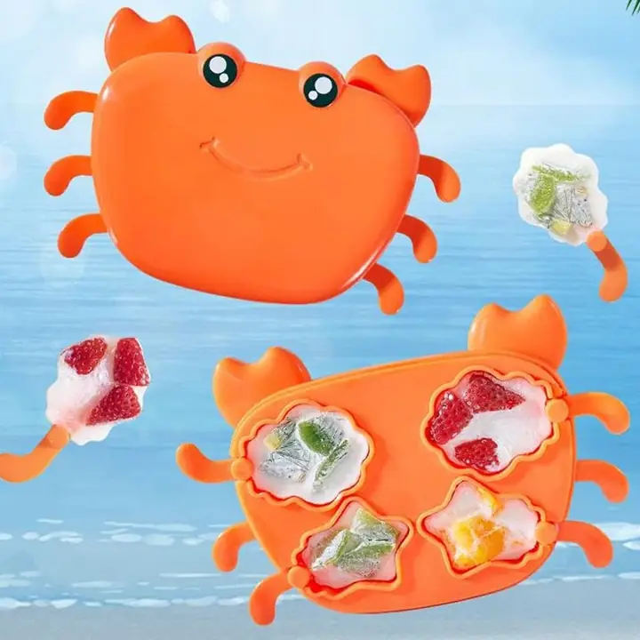 Crab Ice Mold Household Ice Cream Mold Popsicle Mold Silicone Ice Cream Popsicle Childrens Ice Box (1 Pc)