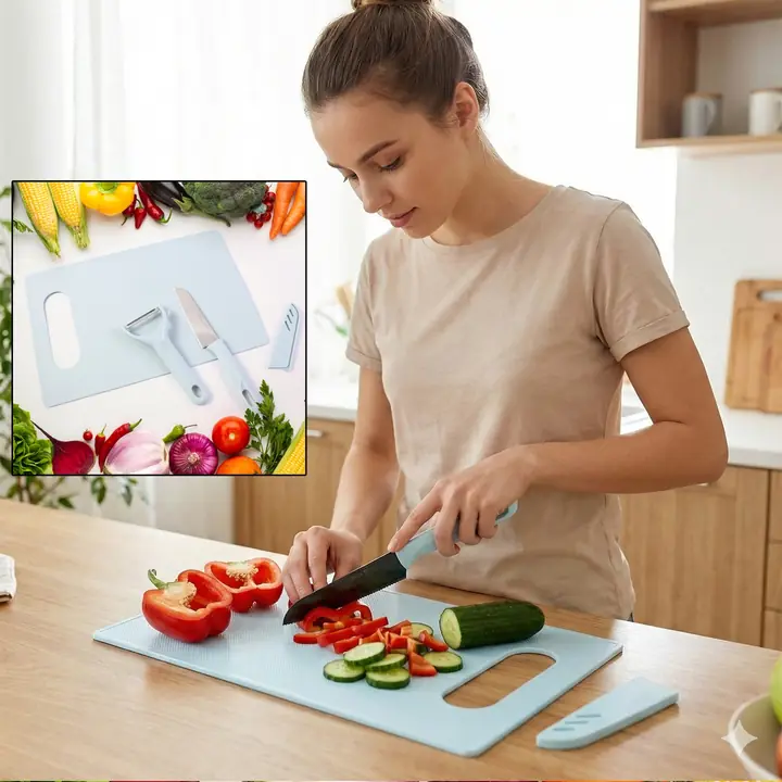In 1 Kitchen Knife Chopping Board Set (1 Set)