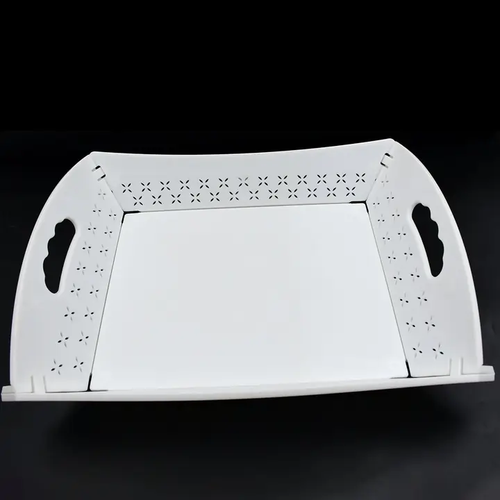 Foldable Serving Tray Plastic Serving Traywith Handle Serving Tray For Food Kitchen Outdoors (1 Pc)