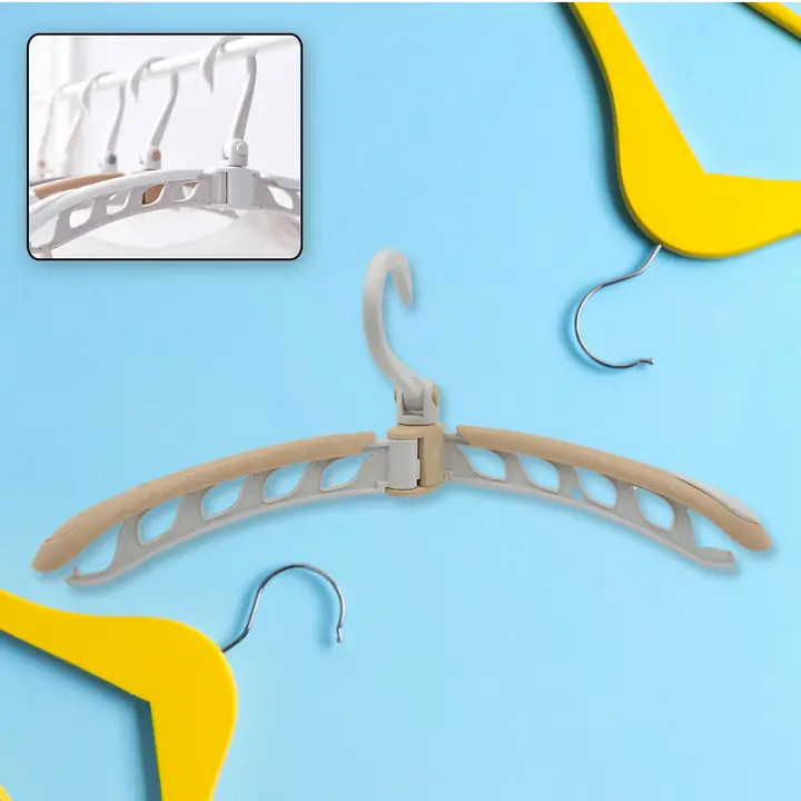 Portable Folding 360 Degree Rotating Clothes Hangers Travel Foldable Adjustable Accessories (1 Pc)