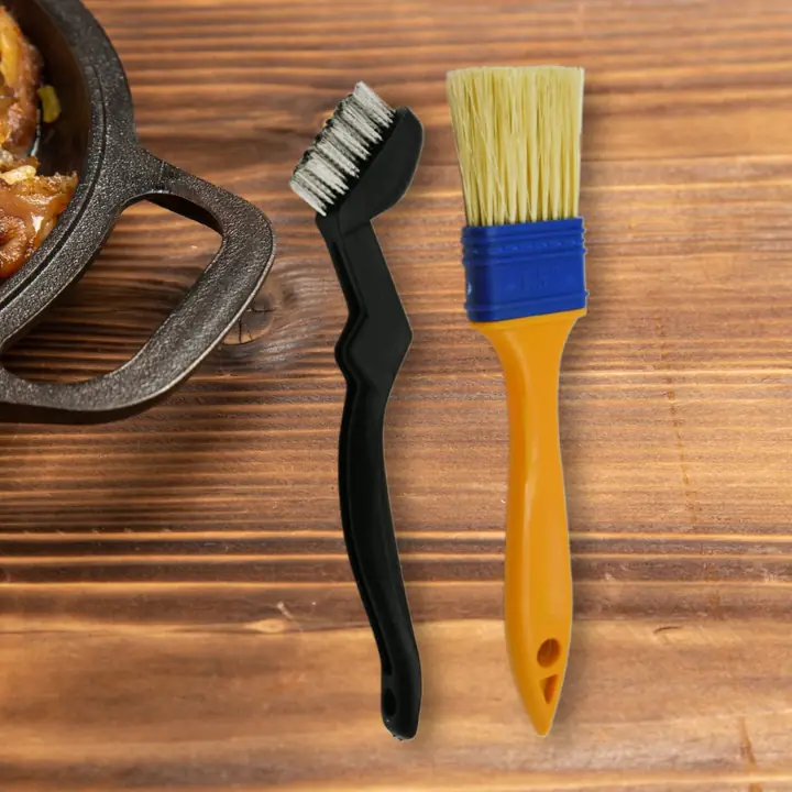 Multifunction Basting Brush For Cooking Pastry Brush Baking Food Butter Brush Dusting Brush For (2 Pcs Set)