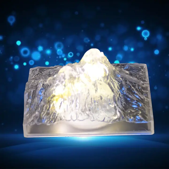 Plastic Iceberg Night Light Mountain Lights Flameless Modern Clear LED Flameless Party Candles LED