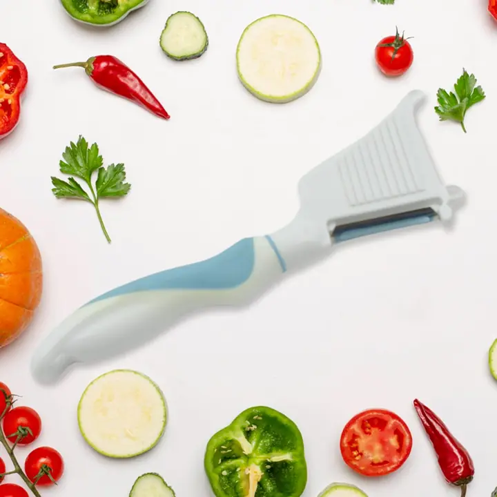 Multipurpose Peeler Brush Vegetable Peeler With Brush Multifunctional Fruits And Vegetable Cleaning (1 Pc)