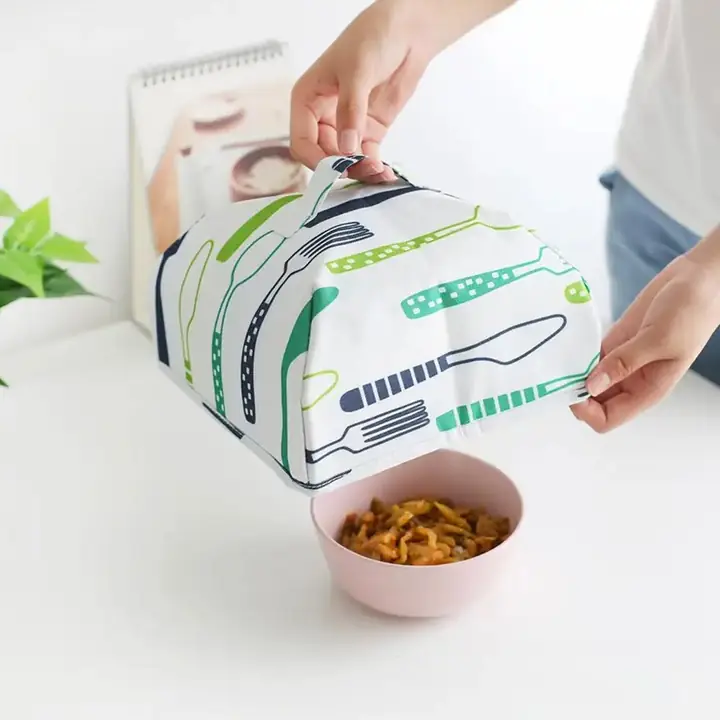 Foldable Food Covers Anti-dust Heat Preservation Anti Fly Mosquito Kitchen Lid Foldable Cover For