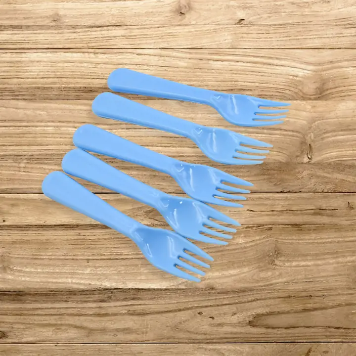 Reusable Premium Heavy Weight Plastic Forks Party Supplies One Size Plastic 5pc Serving Fork Set (5pc)