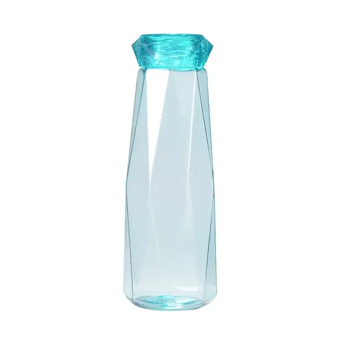 Glass Fridge Water Bottle Plastic Cap With Two Water Glass For Home Kitchen Use