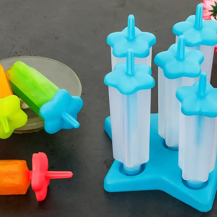 Plastic Ice Cream Molds With Lid (1 Set 6 Pc)