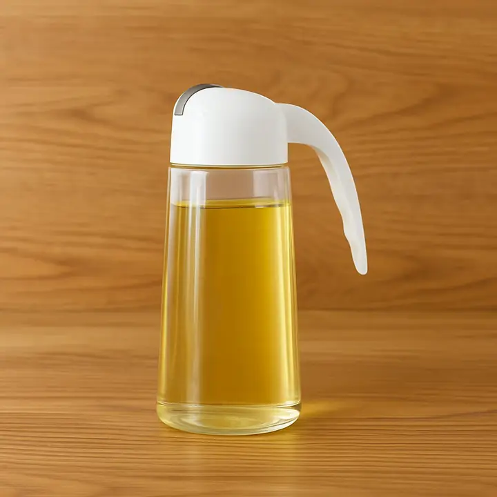 Kitchen Glass Oil Bottle Dispenser Automatic Opening Closing Home Bottles For Oil And Vinegar Honey