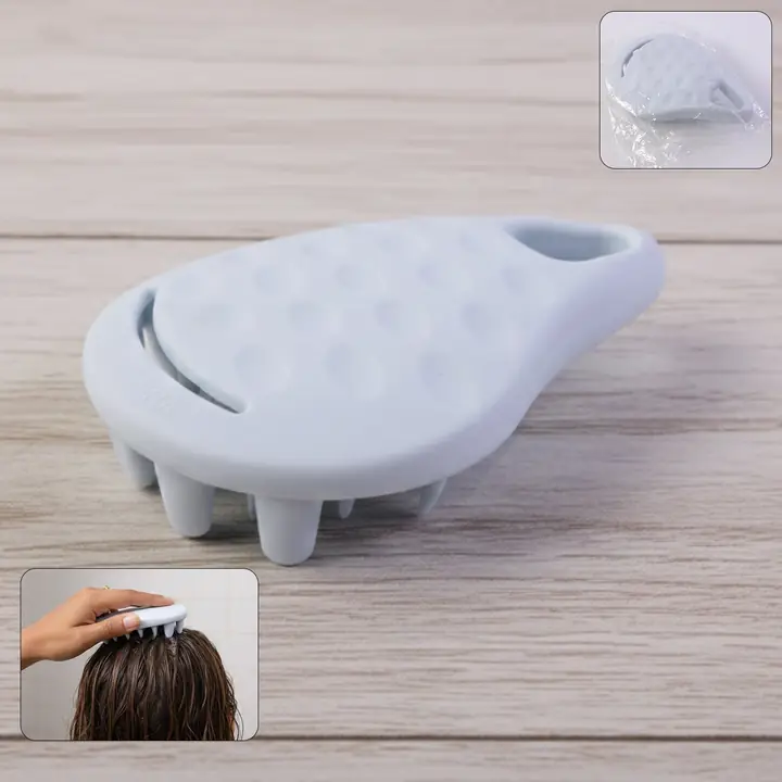 Premium Silicone Scalp Massager Shampoo Brush (1 Pc)