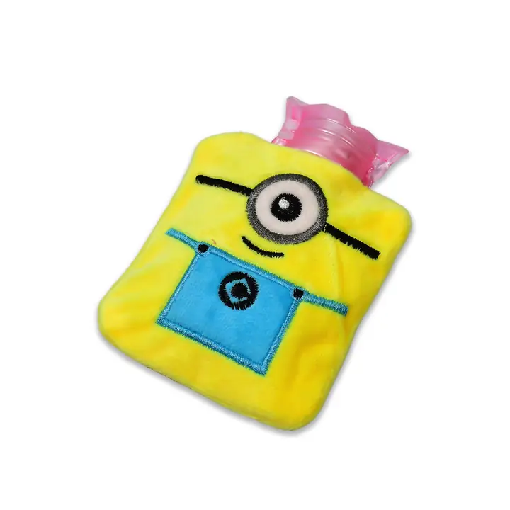Minions Small Hot Water Bag With Cover For Pain Relief Neck Shoulder Pain And Hand Feet Warmer