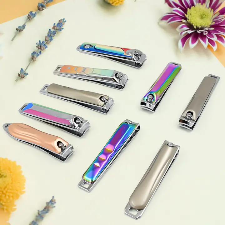 Stainless Steel Folding Portable Large Nail Clippers With Nail File (1 Pc Mix Design)