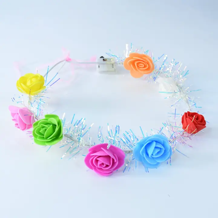 LED Flower Crown Headband Multicolor Light-up (1 Pc)