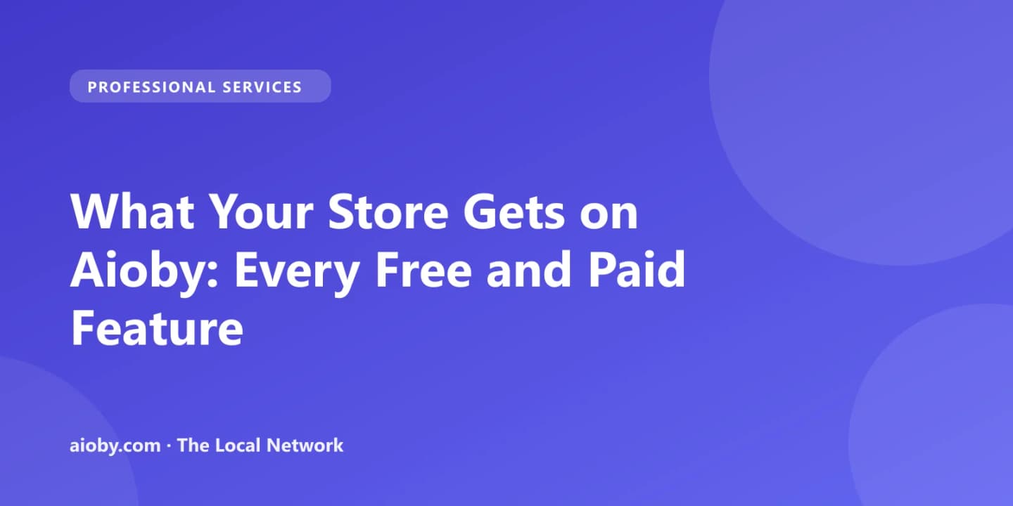What Your Store Gets on Aioby: Every Free and Paid Feature