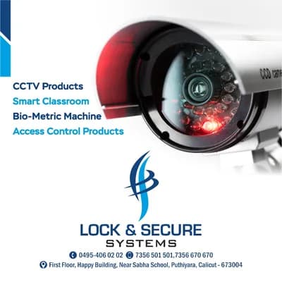 Lock And Secure Systems Cctv Installation Biometric Attendance System Cctv Dealers — Home & Services in Kozhikode