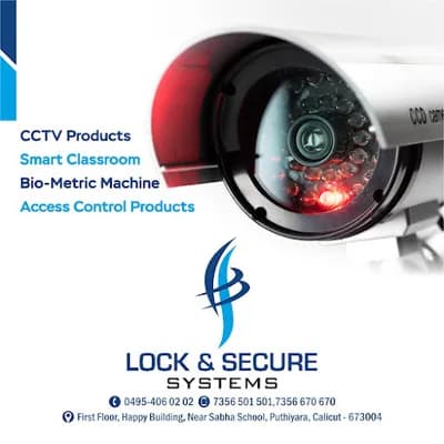 Lock And Secure Systems Cctv Installation Biometric Attendance System Cctv Dealers logo