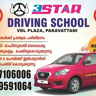 Three Star Driving School logo